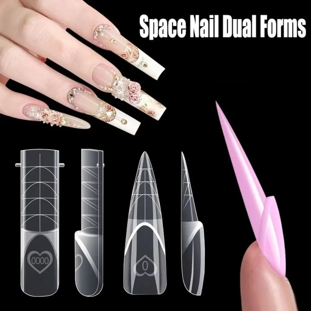 150PCS Ultra Short Space Nail Dual Forms Thin Seamless No Trace French Nail Plates 15 Sizes Manicure Tool