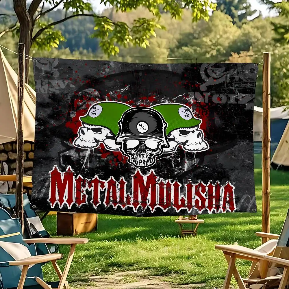 LOGO M-Metal M-Mulisha Retro Flags Multiple Choice Living Studio Booth Interior Decoration Banner
