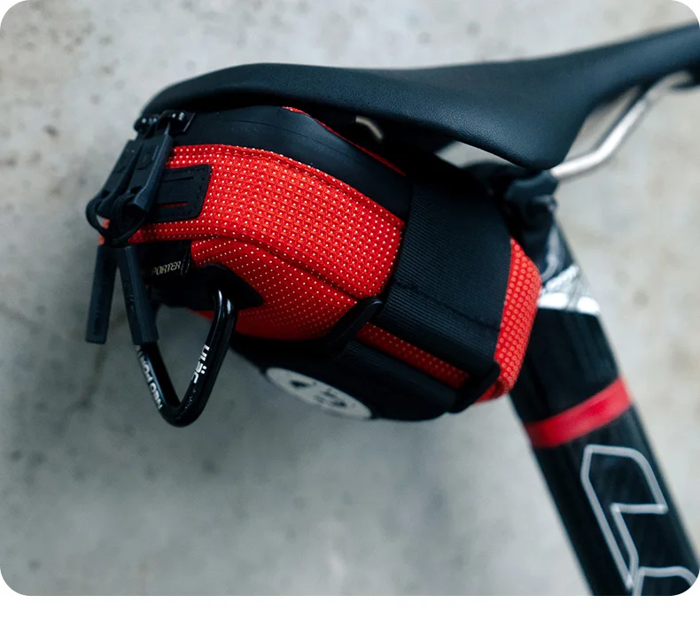 ULAC Mini tragbare Fahrrad-Satteltasche, 0,5 l, wasserdichte Hecktasche, MTB, Rennrad, Schnellverschluss-Schnalle, Hecktasche, Fahrrad-Sitzpaket – Detail 14