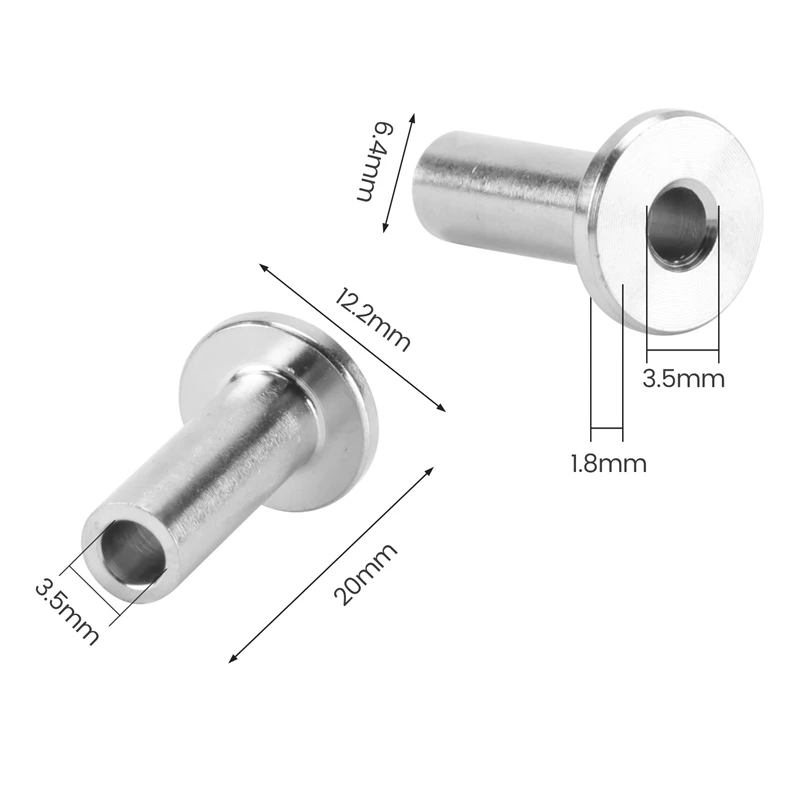 Flash Trend 202540Pcs Stainless Steel Protector Sleeves Protective Sleeves Grommet Kit For 1/8Inch Wire Rope Cable Railing