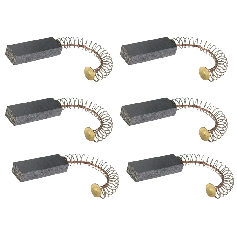 2/6pcs 30x11x6mm Carbon Brushes With Spring And Wire Leads For Electric Motor Repair Replacement Parts Power Tool Accessories
