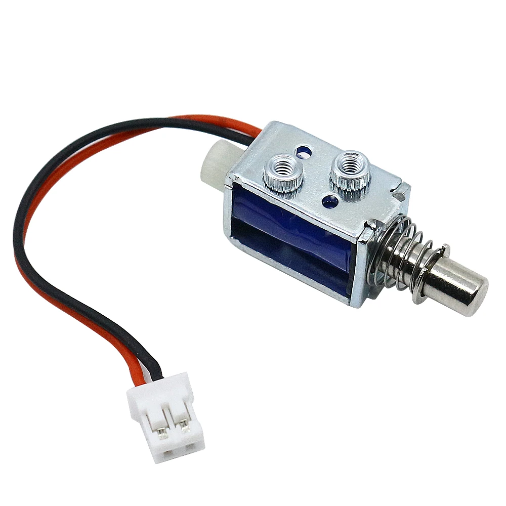 

Ultra-small push-pull electromagnet DC5V12V solenoid coil electronic bolt lock stroke 4mm telescopic rod electromagnetic lock