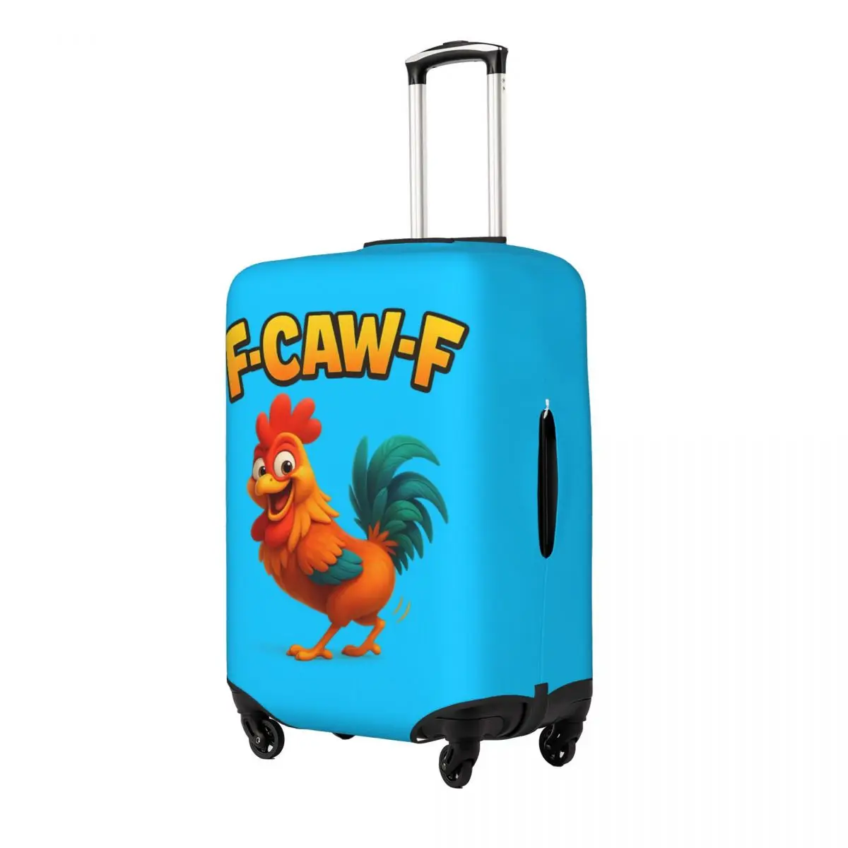 F-Caw-F Rooster Meme Suitcase Cover Vacation Practical Luggage Case Cruise Trip Protector