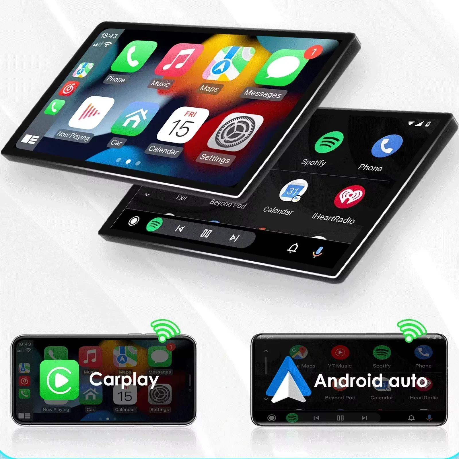OSSURET 9-inch Android 13 Dual 2 DIN Car Multimedia System with GPS Navigation WiFi Stereo Multimedia GPS Navigation DSP Stereo