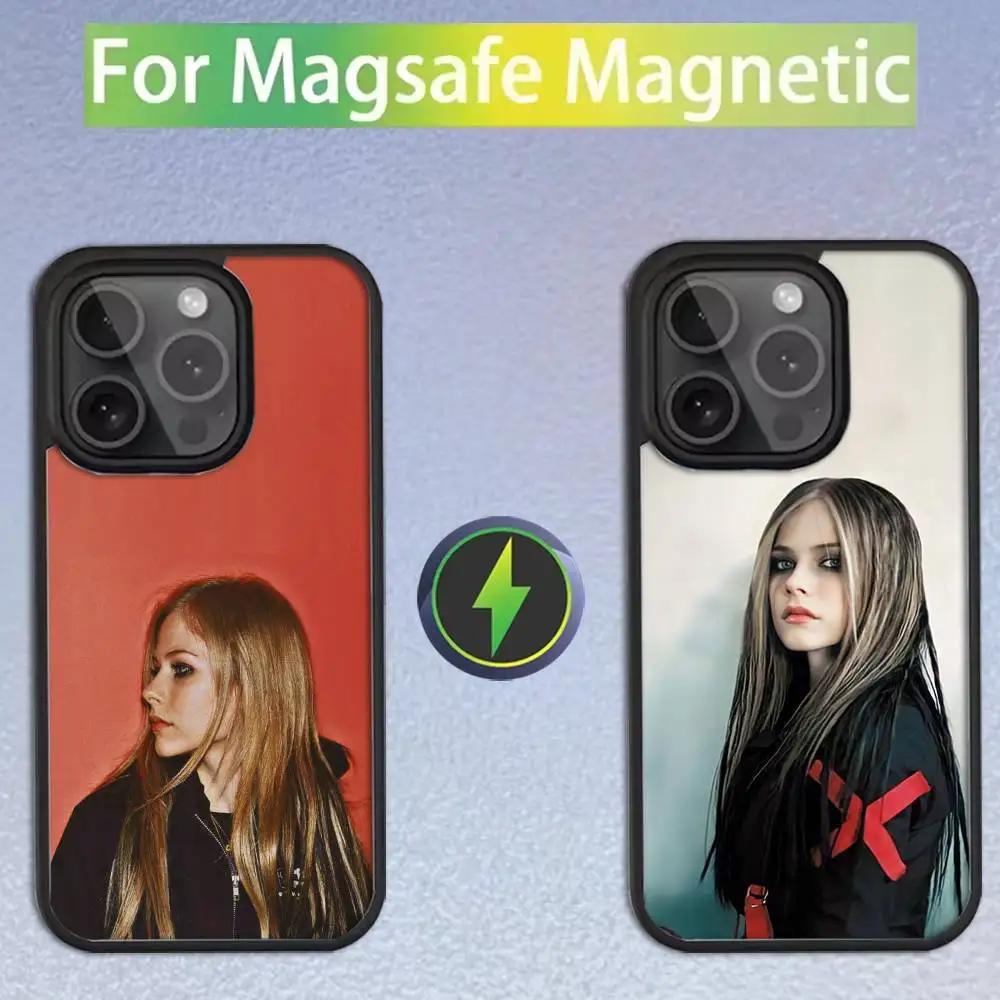 

Singer Avril L-Lavigne Phone Case For iPhone 16,15,14,13,12,11,Pro,Max,Plus,Mini,SE Magsafe Magnetic Wireless Charging