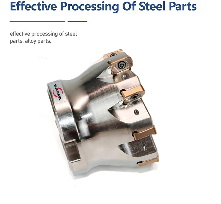 SUREWEL CNC Hi-FeedFräskopf EXN03R Bearbeitung von Stahl-Legierung 16 mm 22 mm 27 mm 32 mm 40 mm für LNMU0303 Hartmetall-Einsatz – Detail 9