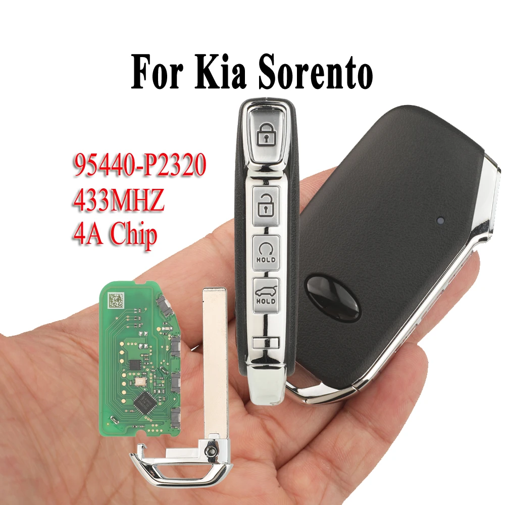 

Jingyuqin для Kia Sorento 2023 Частота: 433 МГц FCCID: 95440-P2320 4aChip Смарт-карта Пульт дистанционного управления Автомобильный ключ Соответствие Прочный