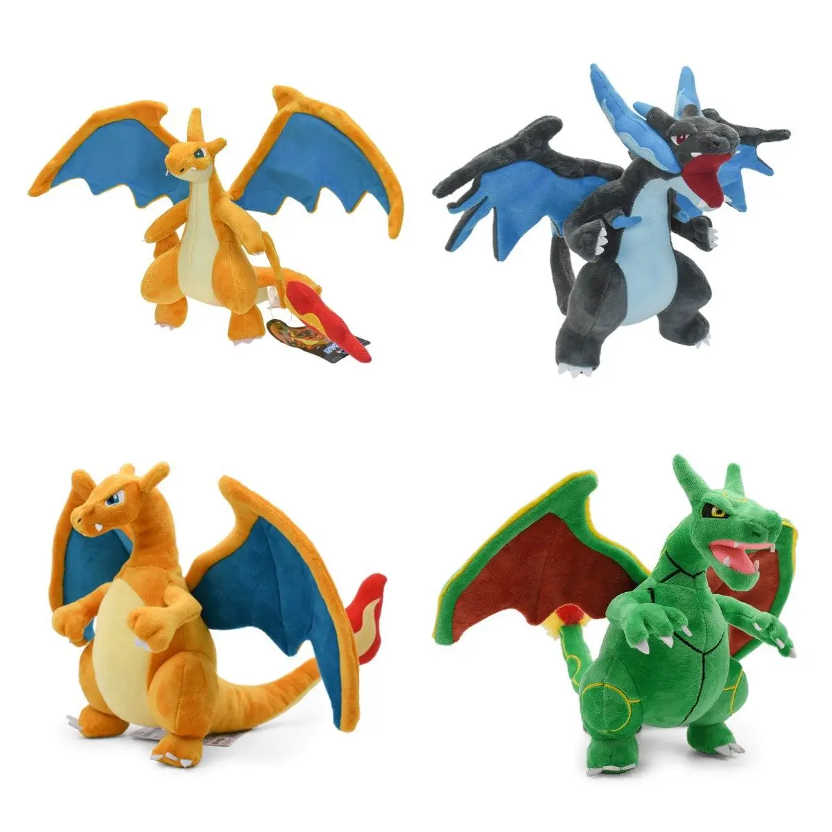 Peluche de Pikachu, Peluche de Anime Brillante de Charizard, Juguetes de Pokémon, Lindos Peluches de Mega Evolución, Charizard X, Peluches de Peluche para Niños