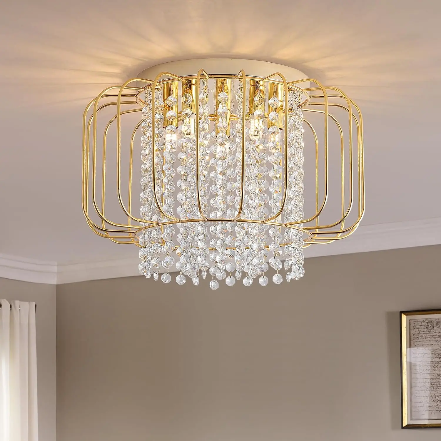 

Modern Crystal Chandelier G9 Light Bulb Ceiling Light Ceiling Dining Room Interior Bedroom Corridor