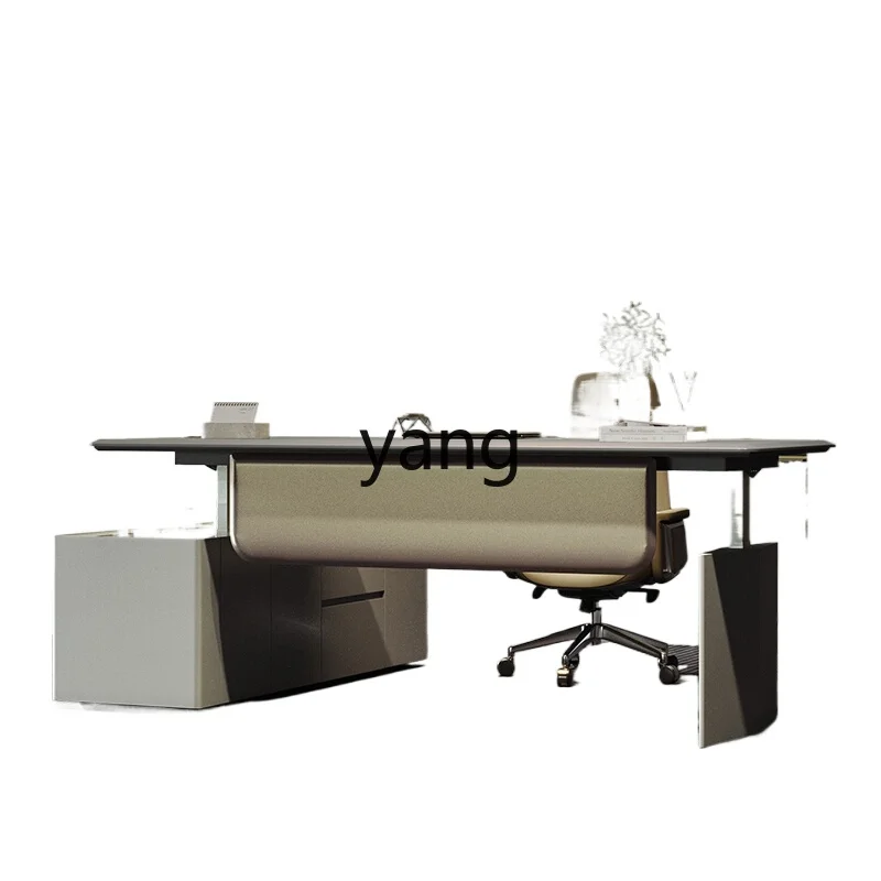 

YJQ dual motor intelligent lifting boss office president chairperson supervisor desk and chair combination
