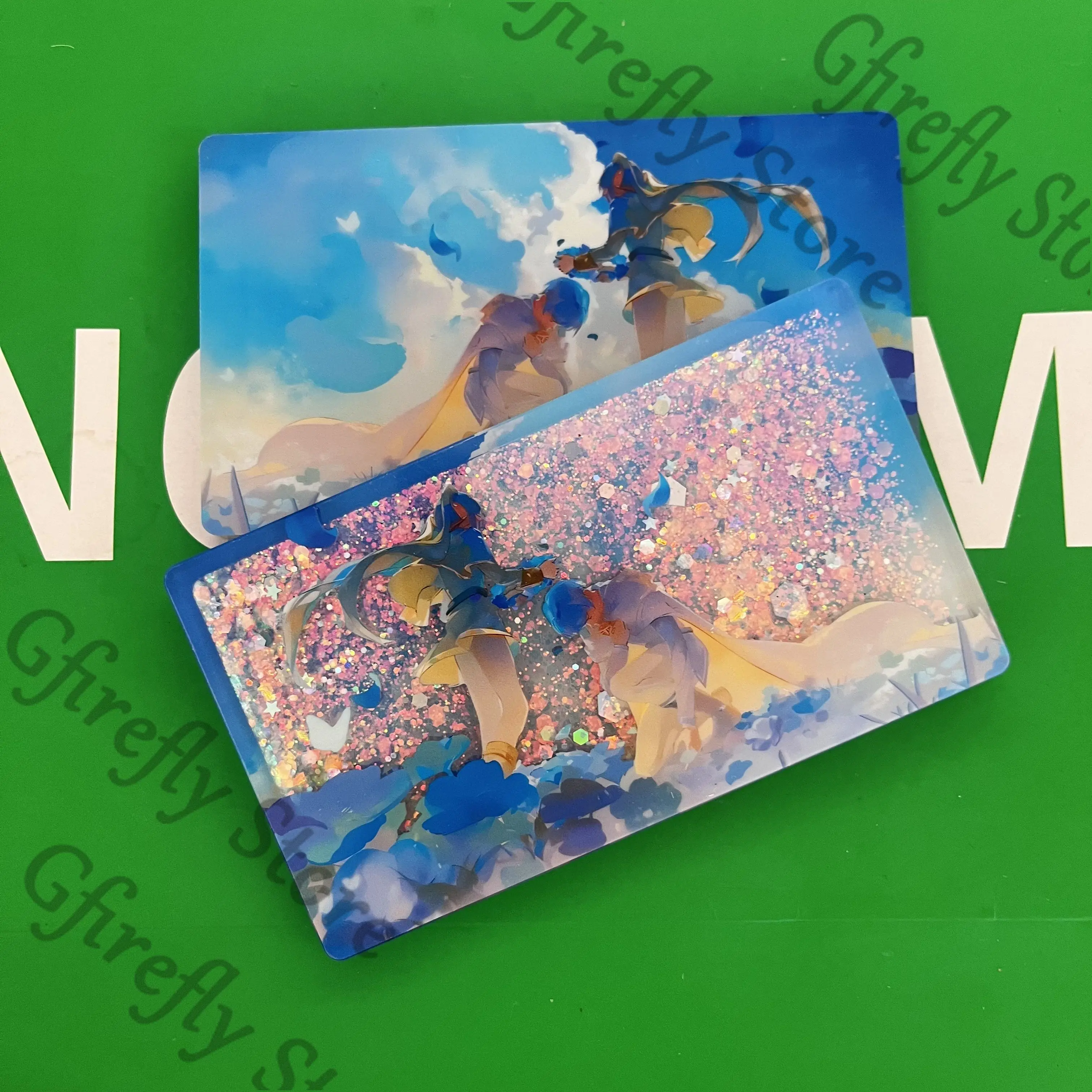 

Card Brick Frieren Show Shelf Quicksand Mahjong Desktop Decoration Himmel Anime Acrylic Standing Board Collect Gift