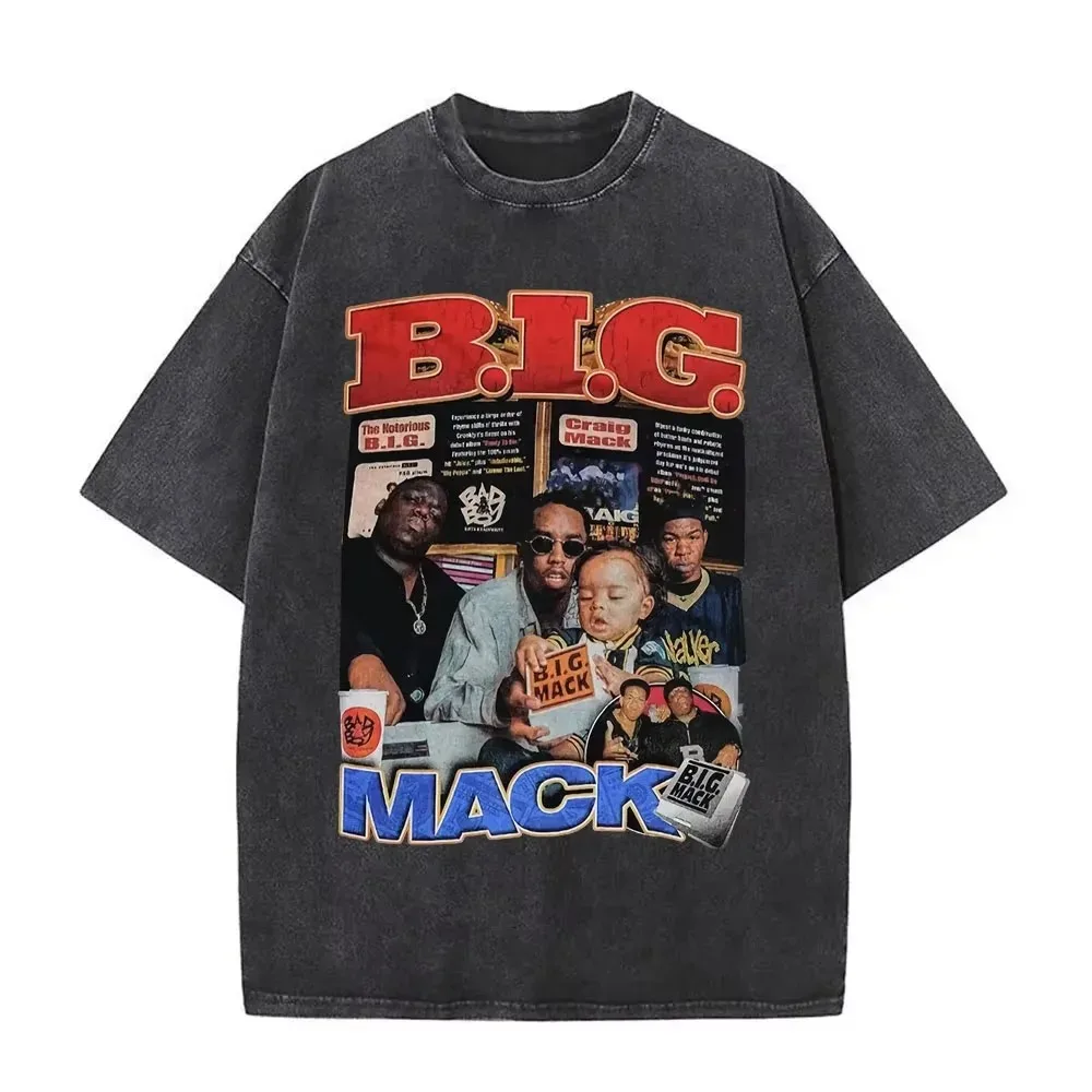 Rapper The Notorious Big L Lifestylez of The Poor and Dangerous Vintage Washed T-Shirt Biggie Smalls T-Shirt Herren Hip Hop Tees