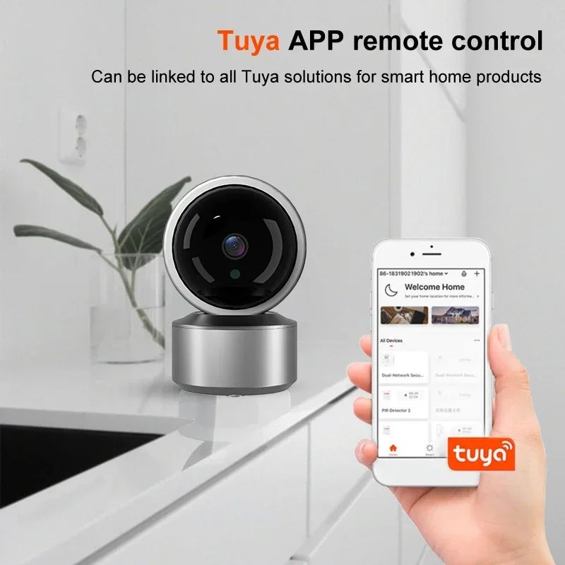 5MP WiFi Baby Monitor Security Camera, 355° PTZ Auto Tracking, IR Night Vision, Two-Way Audio Indoor IP Cam Tuya Smart Life APP image 6