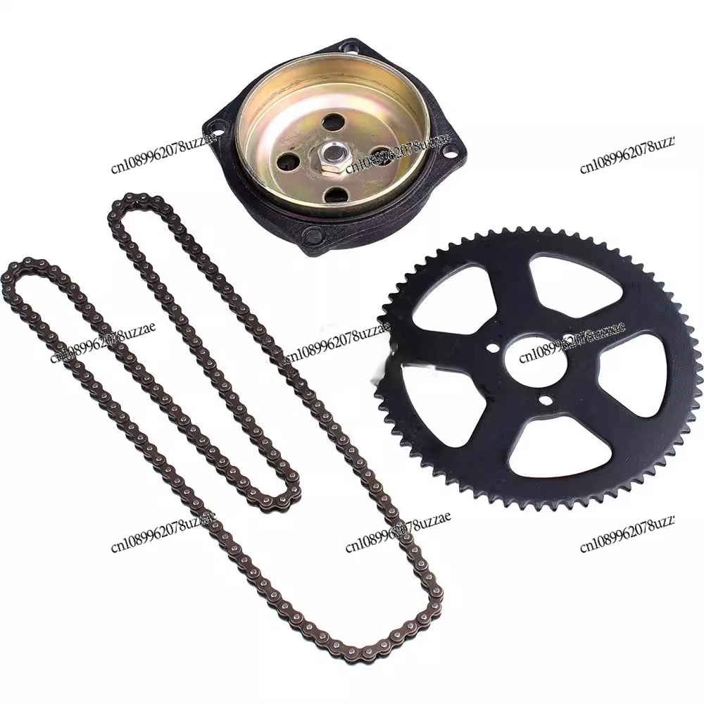 Mini Motorcycle Accessories 49CC Two-punch Small Sports Car Gearbox Chain Chain Disc Flywheel Sprocket Full Set 25H Type