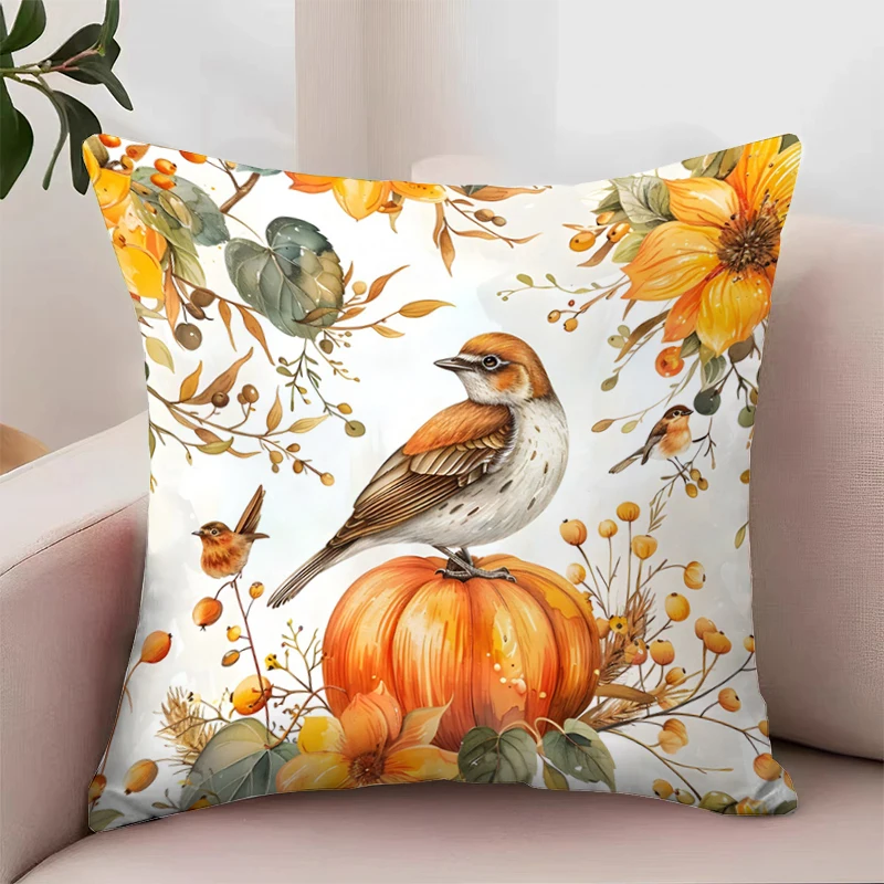 Cushion Covers for Decorative Cushions Birds Standing on Tree Branches Pillowcase 40*40 Decorative Pillow Cover 45x45 Home Decor