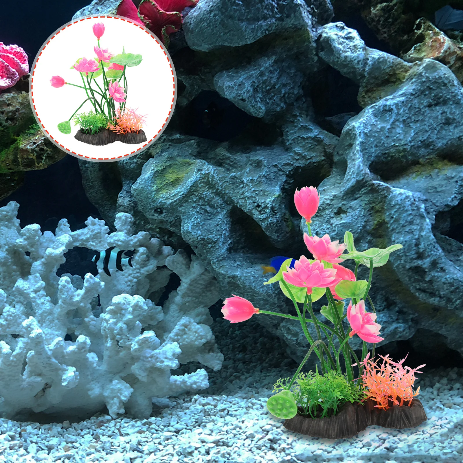 

Delicate Fake Plant Wear-Resistant Aquarium Decor Vivid Artificial Plants For Fish Tank Safe Faux Water Grass Aquarium