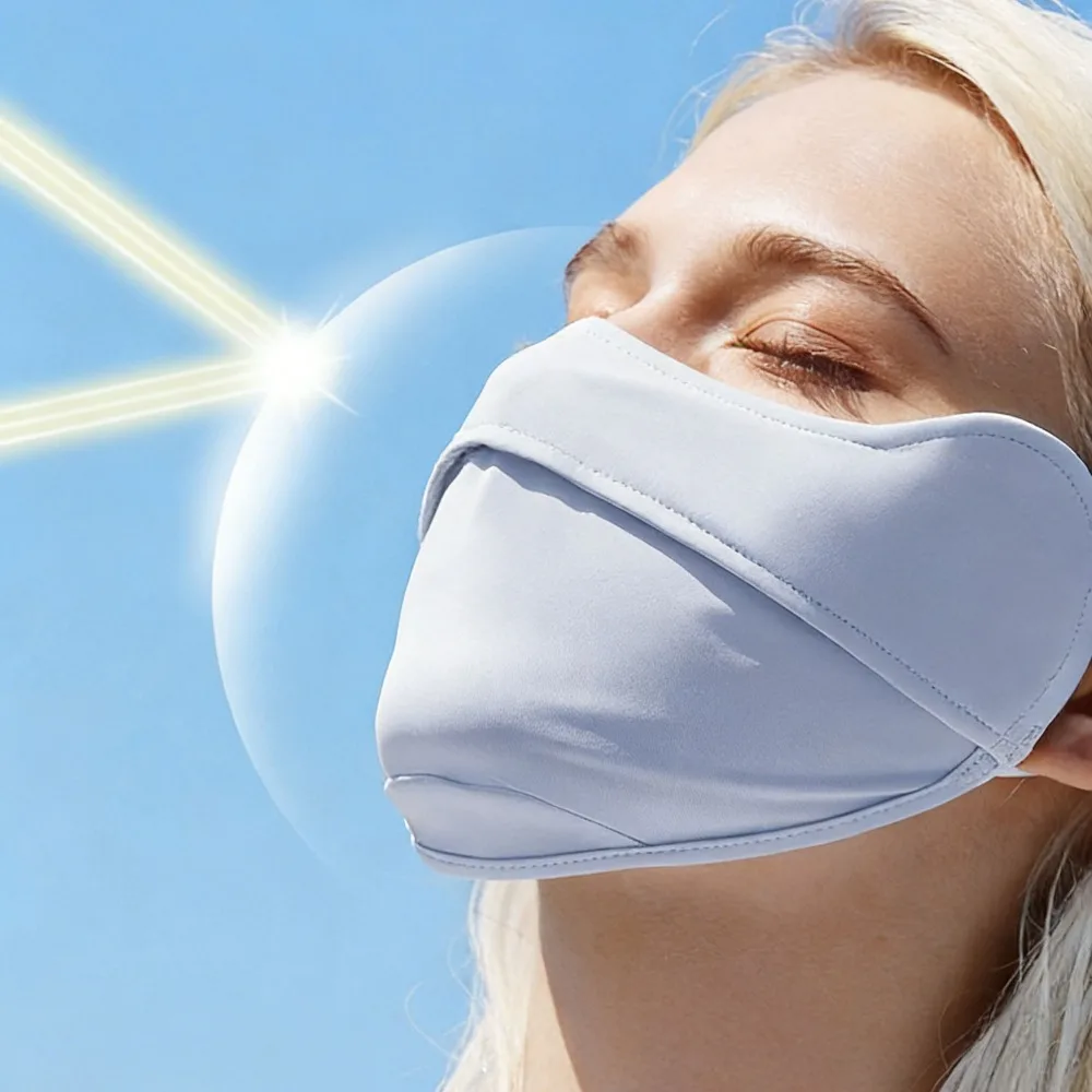 

Летний женский шарф-маска из ледяного шелка для защиты от солнца, для спорта и активного отдыха