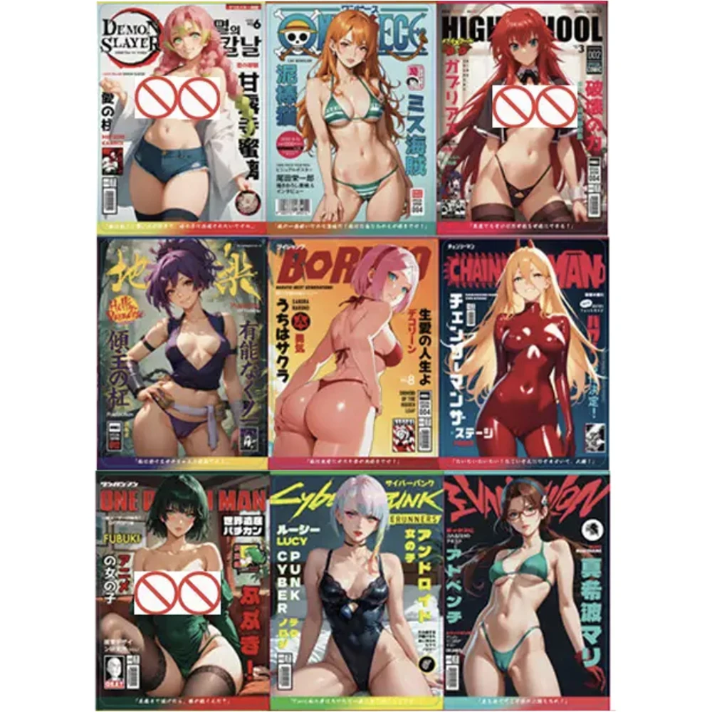 

9 шт./компл. Diy аниме девушка Нами Фубуки Харуно Сакура Канродзи Мицури ACG преломление флэш-карта классическая аниме коллекция игрушка-карта