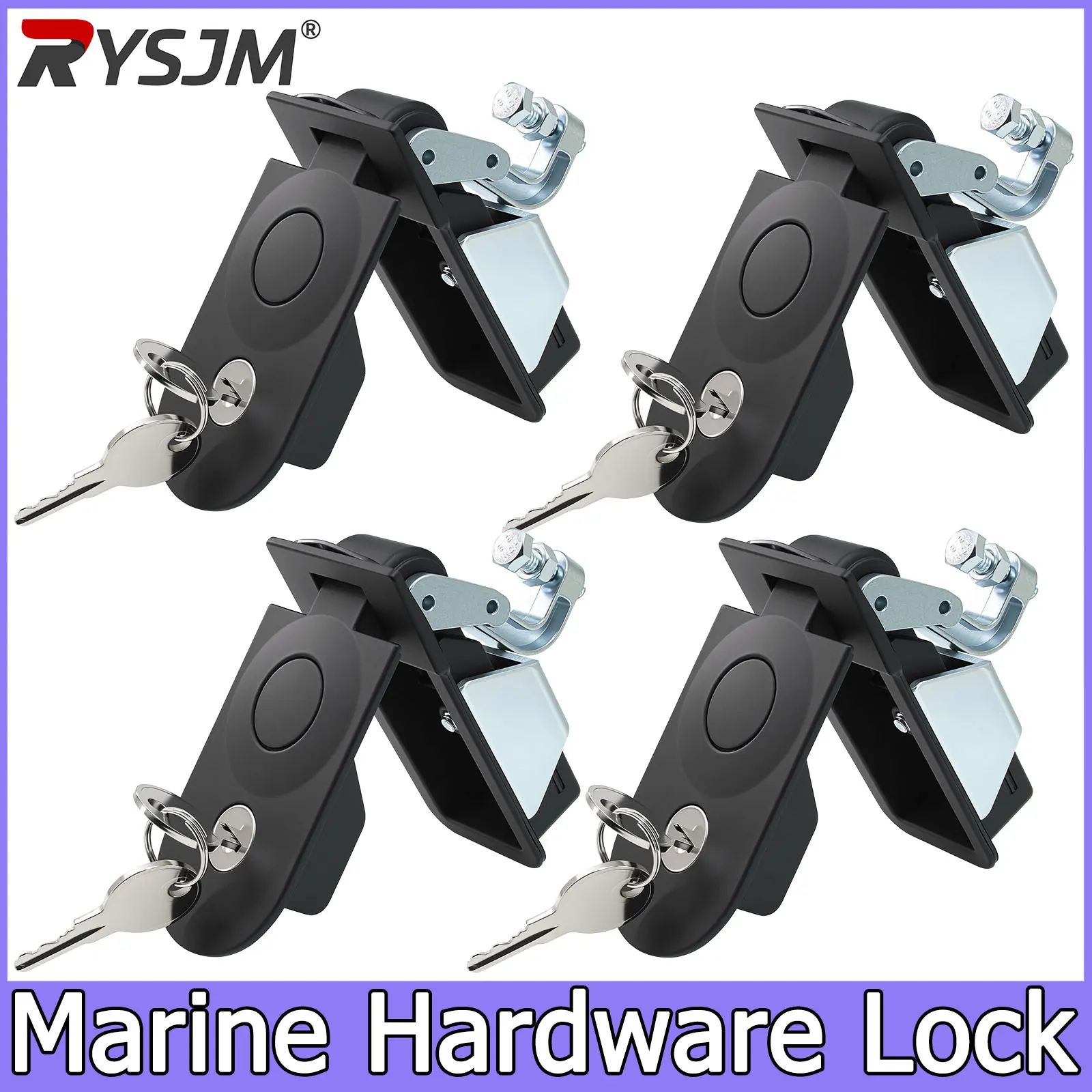 1/2/3/4PCS Marine Hardware Locks Alloy Sealed Compression Latch Flush Mount Metal Box Plane Lock Industrial Compressed Door Lock