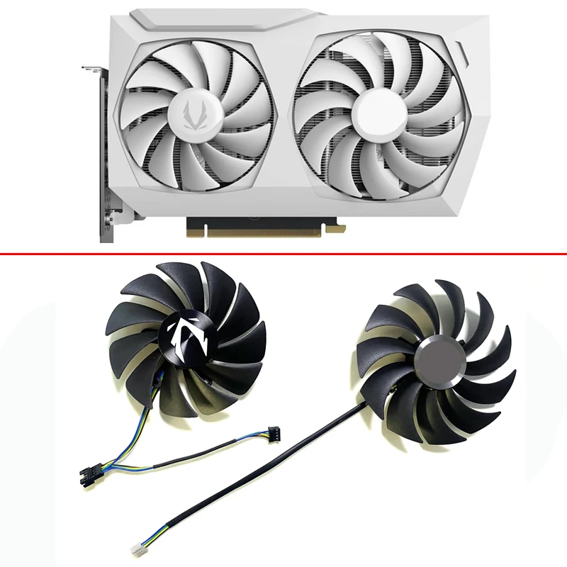 

89MM 100MM CF9015H12S CF1010U12S 4PIN White RTX3070 3060 Twin GPU For ZOTAC RTX 3070 Twin Edge RTX 3060 Twin Edge OC RTX3060Ti