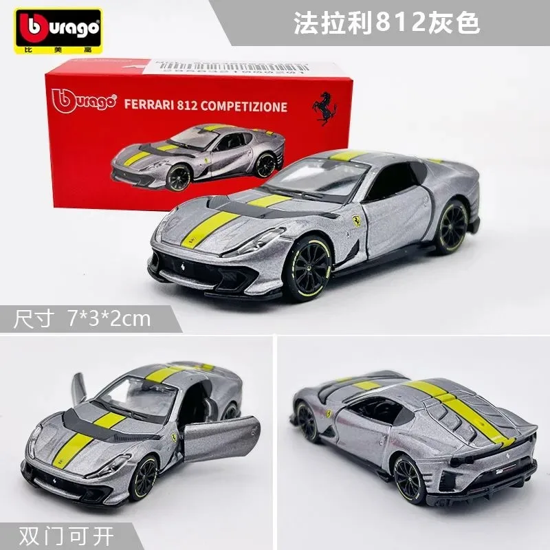 Bburago 1:64 Ferrari 812 Competizione Alloy Car Model Toy Christmas Gift