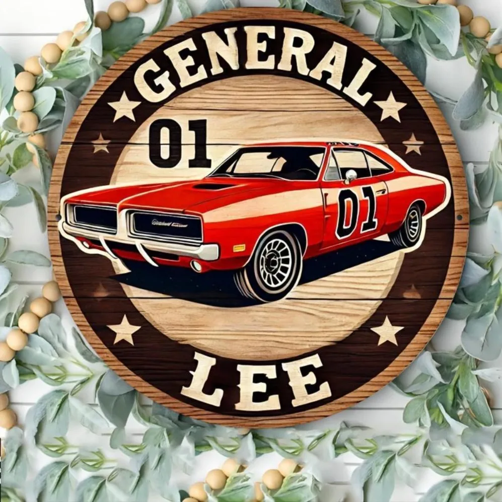 Papan Tanda Seni Dinding, Corak Kereta Vintaj, Hiasan Dinding Bulat, Tahan Lama dan Tahan Lama, beheabat atau Hadiah