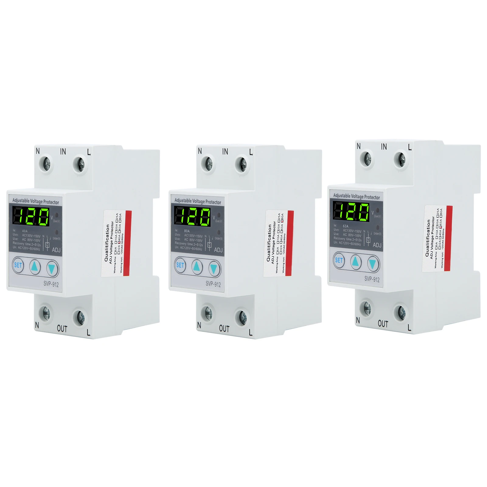 SVP912 120VAC Adjustable Self Recovery Under Voltage Automatic Reset Protection Switch Adjustable Voltage