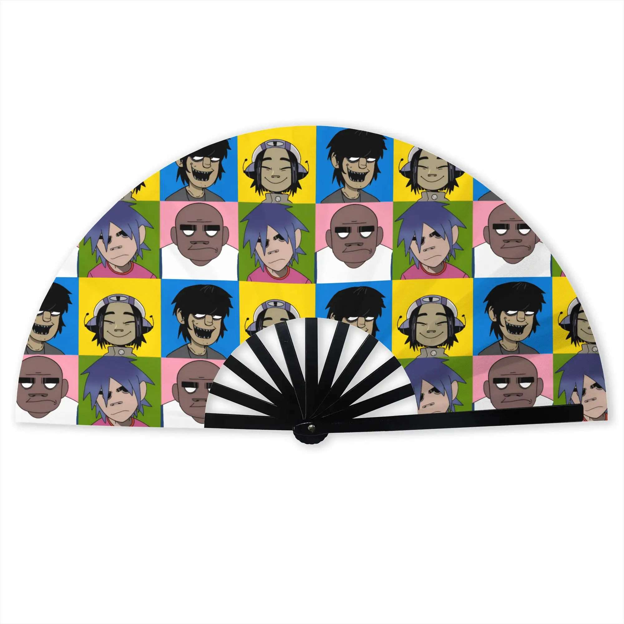 Personalised G-Gorillazes  Manga Game  Hand Fan Promotional Gift Party Punk Durable Folding Fans Unique Bulk Pack Fan