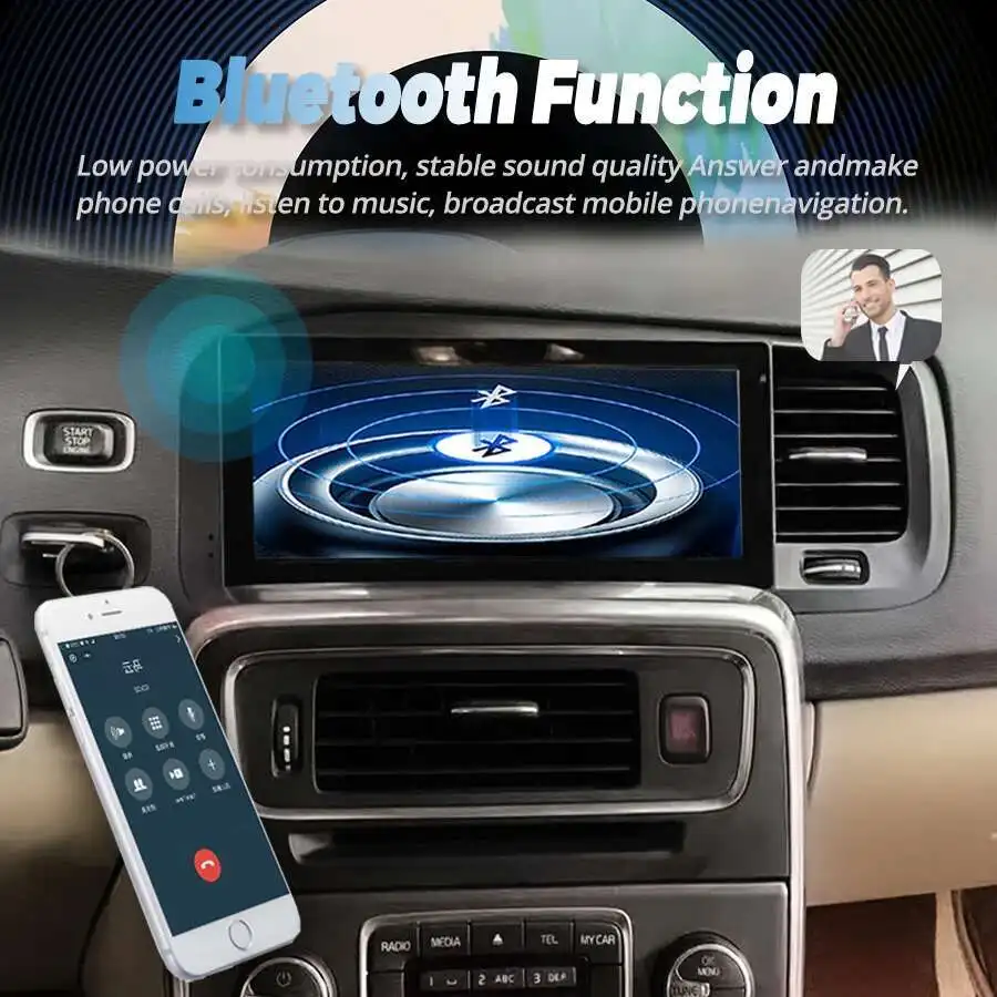 256GB أندرويد 14 راديو السيارة مشغل وسائط متعددة لفولفو S60 V60 2011 2019 الملاحة نظام تحديد المواقع Carplay 2din 8.8 "Qled وحدة رأس الشاشة #5