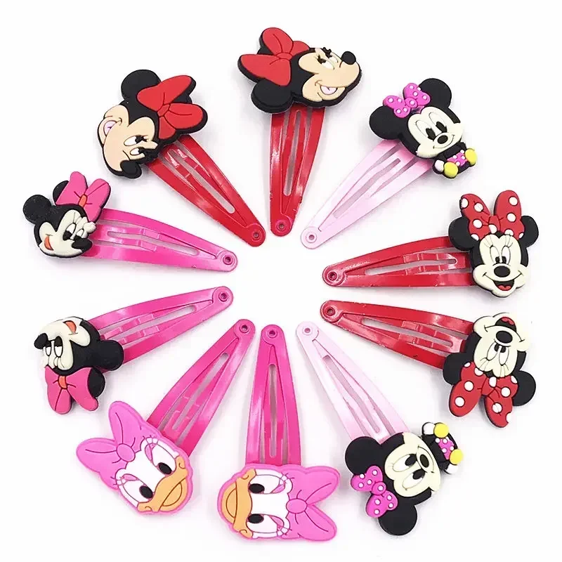 Disney Mickey Minnie Hairpin Cute Infant Hairpin Disney Bow Hair Accessories Children\' Hair Clip Girls\' Hairdress Christmas Gift