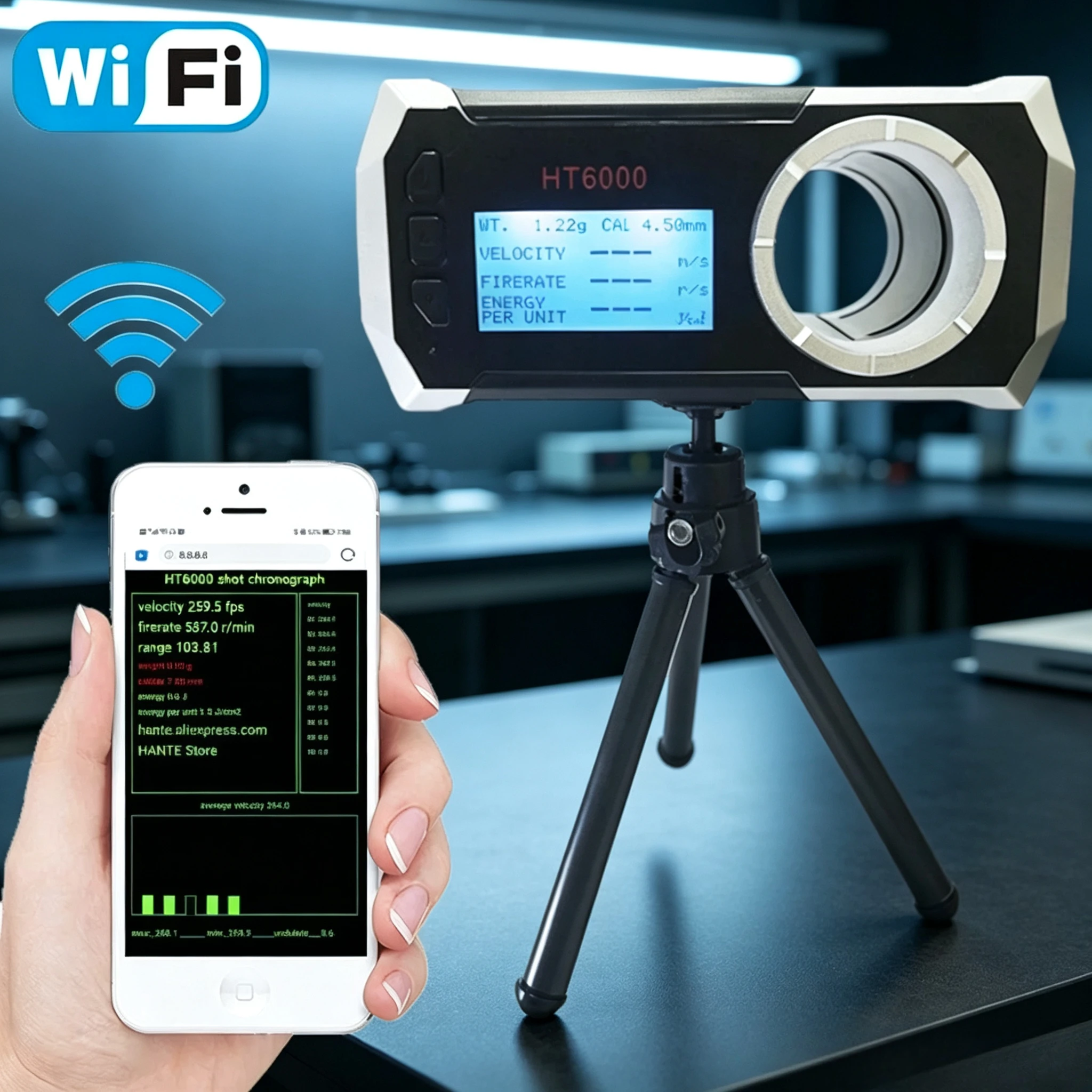 Shooting Chronograph Shooting Speed Meter 10-5000 FPS Multifunctional Ball Velocity Energy Measurement Speed Tester