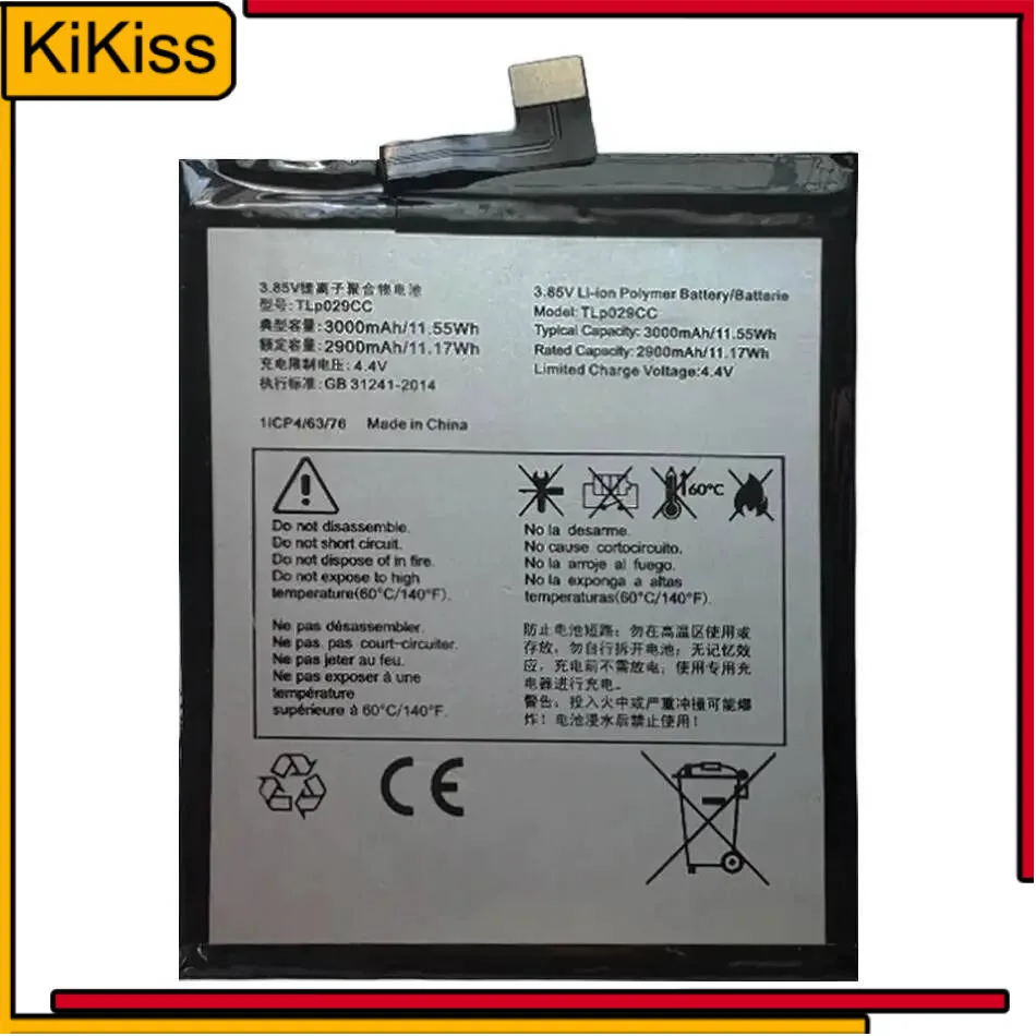 

For Alcatel One 3V 5099Y 5099A 5099D 5099U 5099I A30 Fierce Plus Long-Lasting Performance Mobile Phone Battery TLP029CC 3000Mah