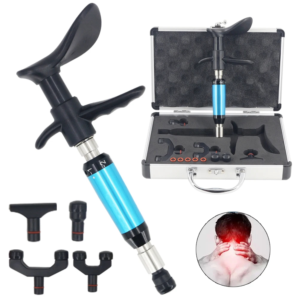 

Chiropractic Adjusting Gun Manual Therapy Back Spine Correction Tools 4 Heads Massage Spinal Adjustment Portable Massager 300N