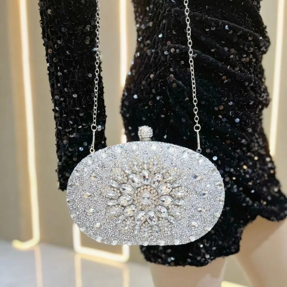 

Fashion Luxury Rhinestone Evening Banquet Bag Wrist Bag Crystal Qipao Handbag Shoulder Bag Party Dinner Bag Wedding