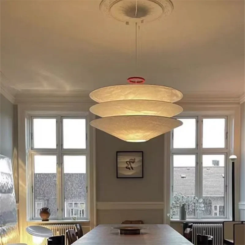 

Scandinavia Paper Pendant Lamp Ceiling Suspended Lobby Art Deco Lamp Loft Dining Room Bar Hanging Light