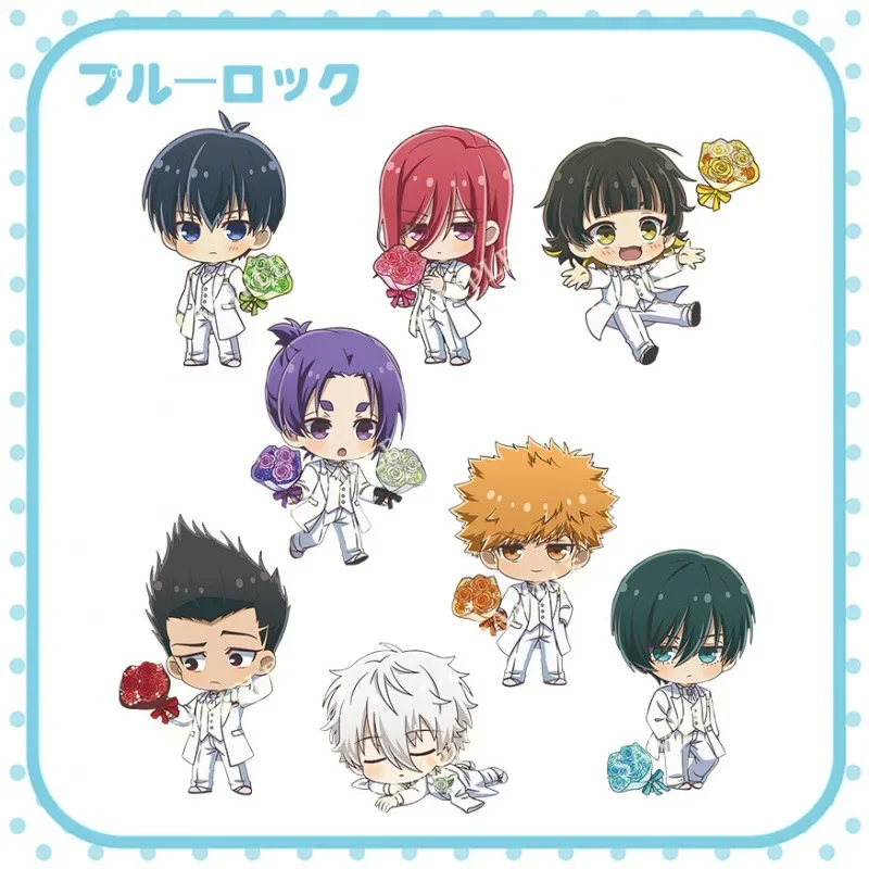 Anime Figure Isagi Yoichi Bachira Meguru Chigiri Hyoma Key Ring Creative Personality Acrylic Key Chain Model Plate Valentine