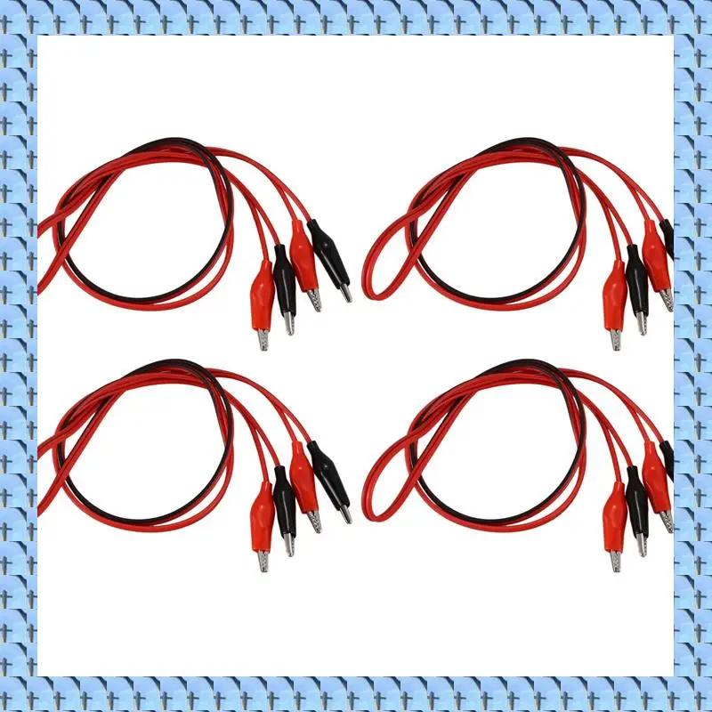 NOCM 4X 1M Double-End Alligator Clips Test Lead Jumper Wire