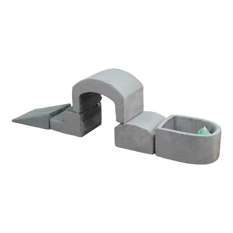 

Spot play with ball pool building block kit high density sponge pad arch tunnel multi-functional large building block delivery