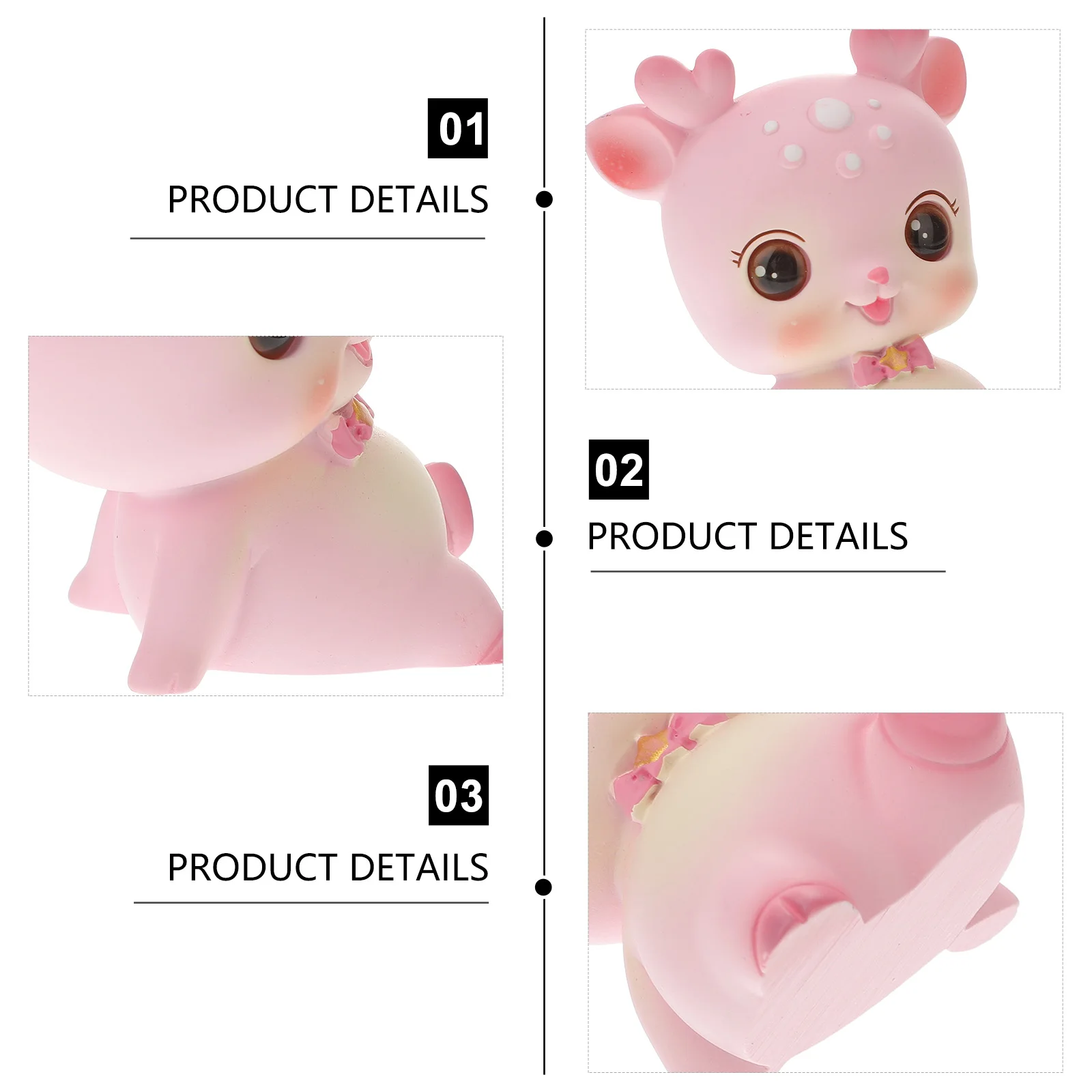 

Resin Fawn Adornment Deer Figurines Statue Home Office Car Decorations Desktop naments Gifts Lovely Design Warm Atmosphere