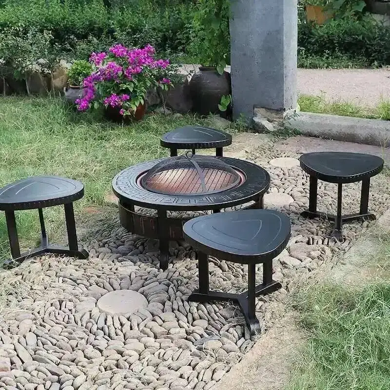 

Patio Heaters Villa Barbecue Stove Barbecue Table Camping Firewood Heater Home Charcoal Heating Stove Grilled Outdoor Brazier U