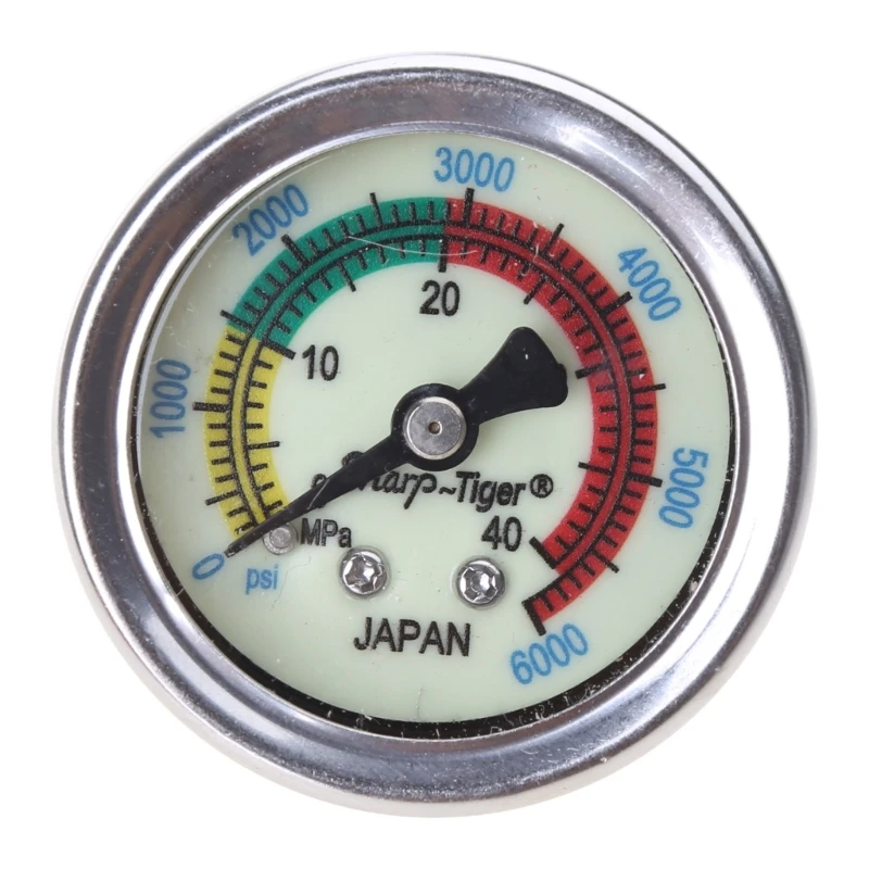 Car Dual Scale Economical 0-6000/0-40MPa Pressure Gauge Manometer Reducing-Valve