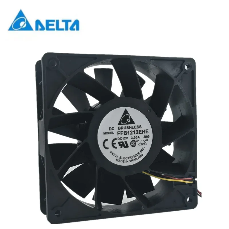 

new for FFB1212EHE 120mm 120x120x38mm super large volume DC12V 3A 12CM cooling fan for delta