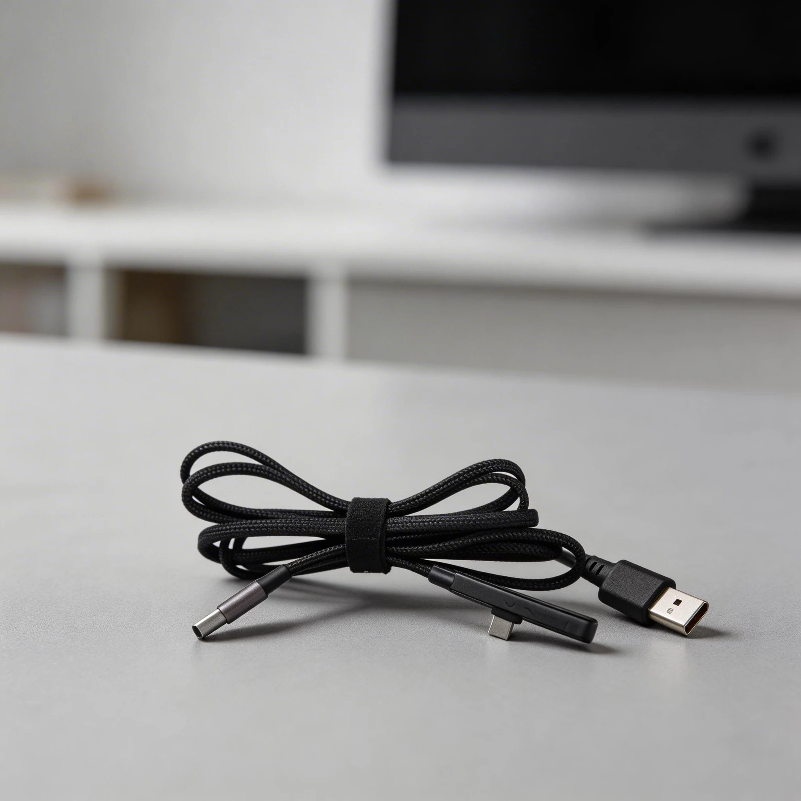 Fast Charging Cable 240W with Integrated Phone Stand 1.5 Meter Length Zinc Aluminum Alloy Wire Compatible Devices