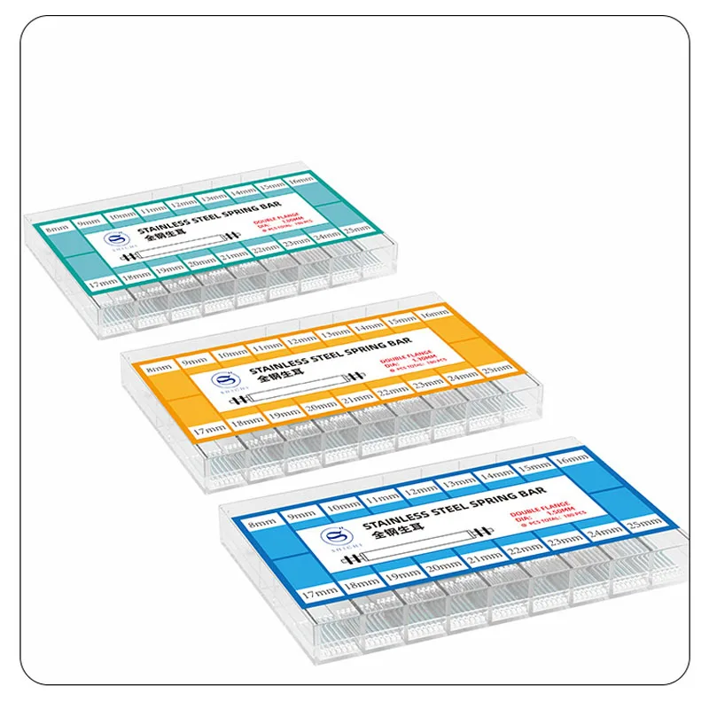 Set of 180PCS Full Stainless Steel Watch Strap Spring Bar 1.3mm 1.5mm 1.8mm Watch Band Lug Connect Spring Pins Bars Rod