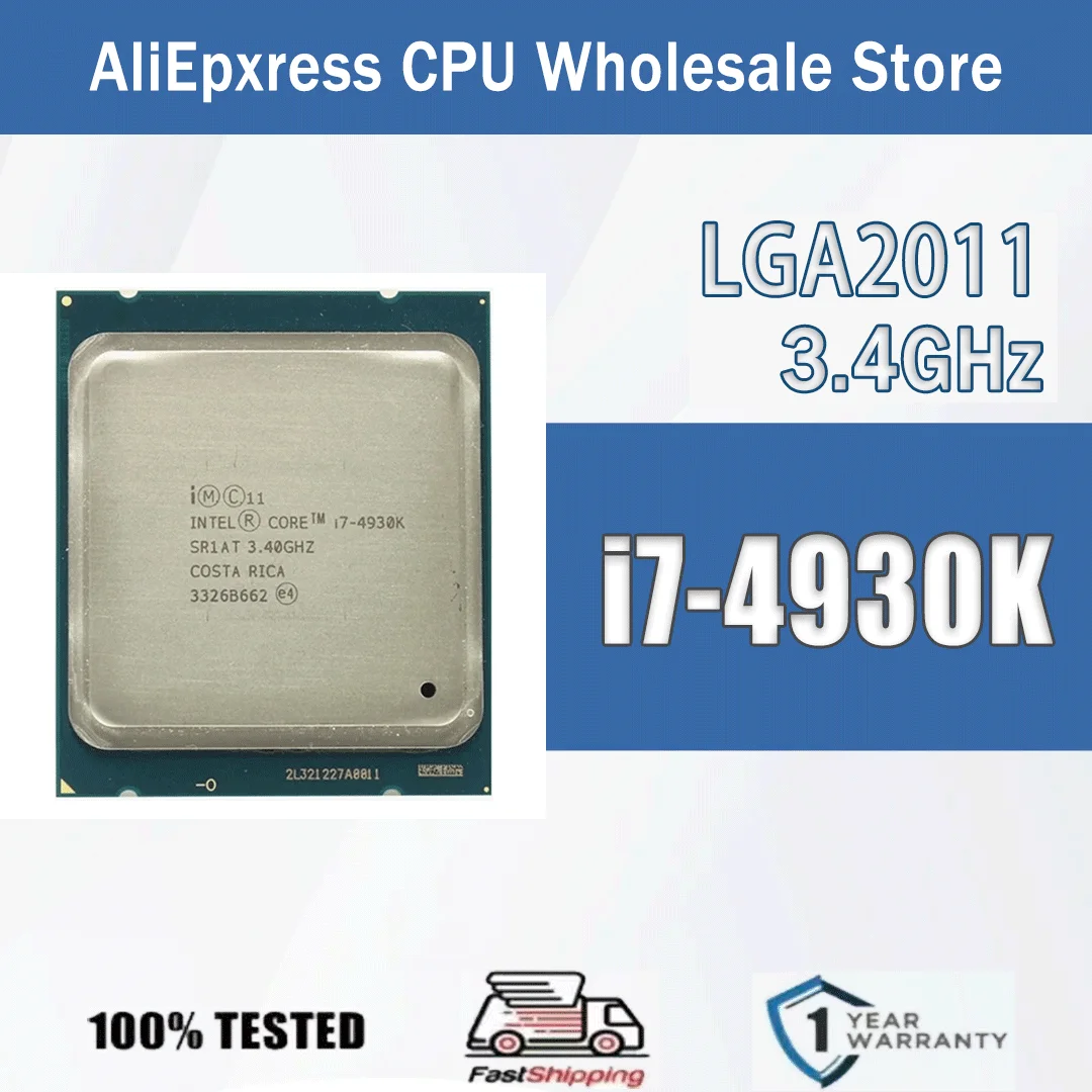 معالج Intel Core i7-4930K 3.40 جيجا هرتز 6 النوى 12 خيط 12 ميجابايت 32 نانومتر i7 4930K معالج وحدة المعالجة المركزية لسطح المكتب i74930K حزمة LGA2011 #1