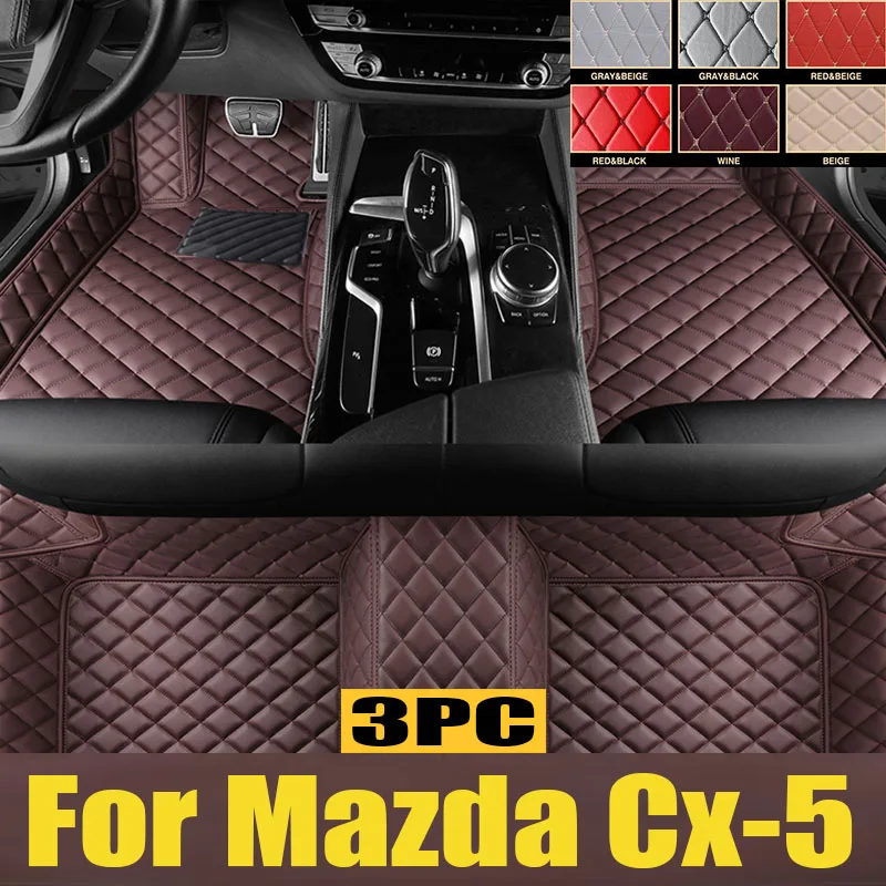 

Carpets For Mazda Cx-5 CX5 CX 5 2016 2015 Car Floor Mats Auto Interior trunk mat Waterproof Anti Dirty Covers Leather Rugs