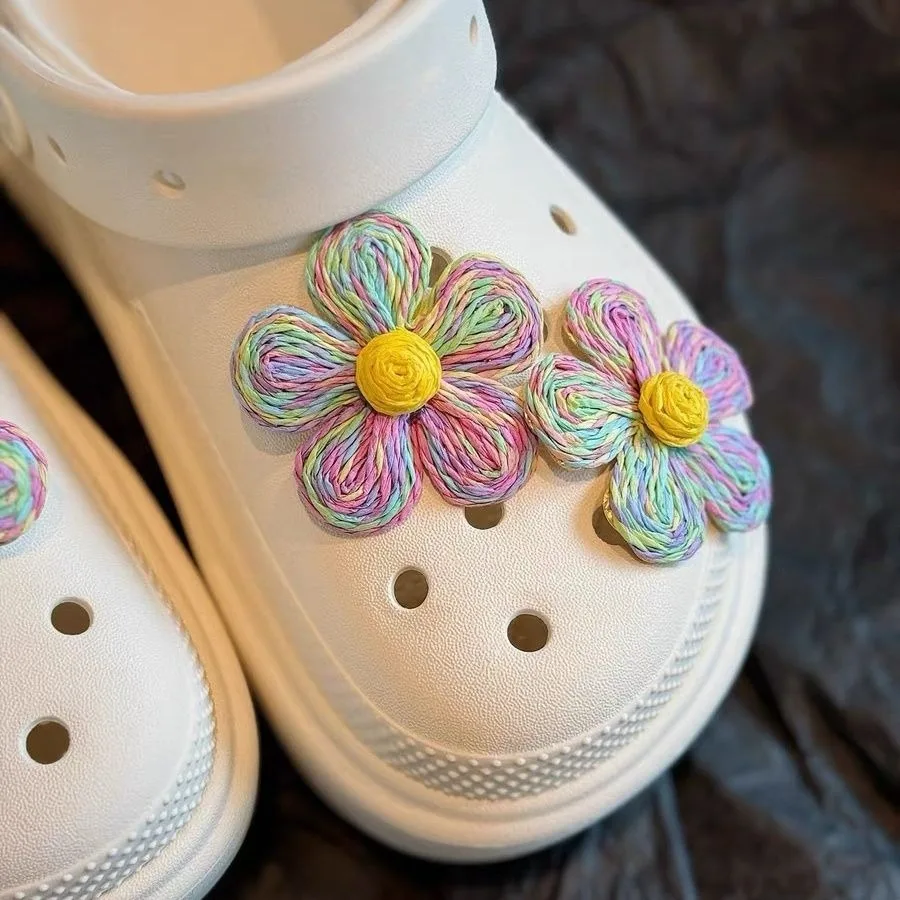 

Colorful Flower Series Cute Footwear Decoration Fresh Adornment for Clogs Sandals Ins Popular Shoe Accessories Christmas Gift