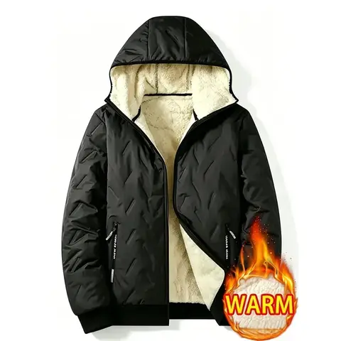 2026 Men's Jacket Autumn Winter Windbreaker Down Jacket Winter Coat Fleece Lining Warm And Warm Cotton Jacket Snow Jacket