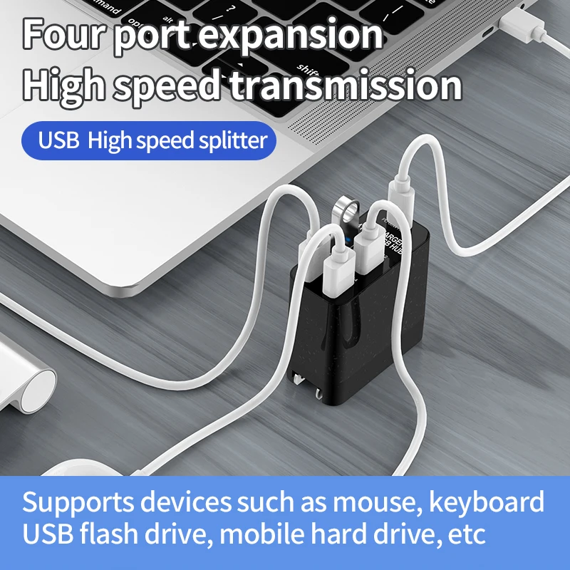 

60W 4 USB 1 PD Charger Fast Charging QC3.0 Travel Charger For iPhone 15 14 Samsung Xiaomi Mobile Phone Adapter EU KR US UK Plug