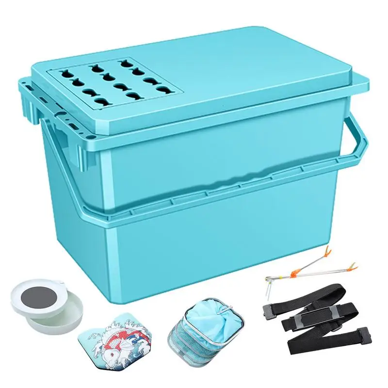 30L Fishing Tackle Storage Box Thickened Fishing Case Portable Live Fish Tackle Organizer Boxes For Fishing Camping Accessories